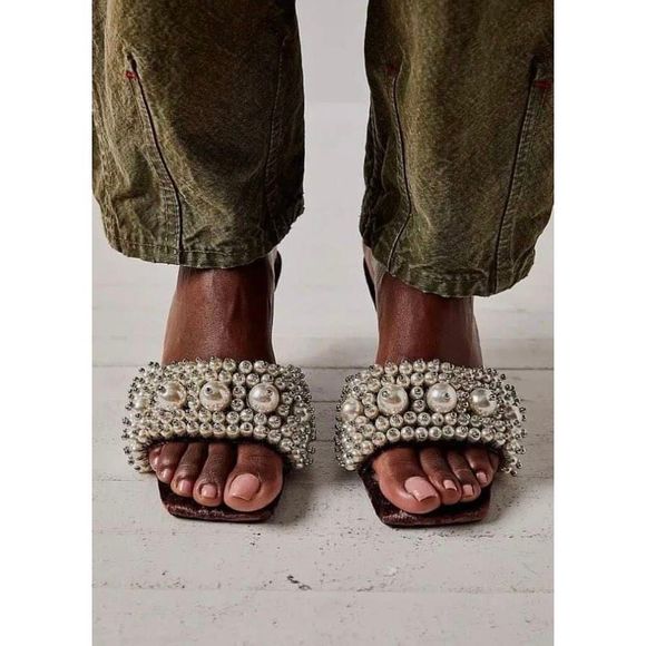Free People x Jeffrey Campbell Portia Pearl Heels Size 6.5  and  8,9,11 - Picture 2 of 10